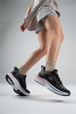 Slazenger Wetford İthl Siyah Koyu Gri Kadın Spor Ayakkabı