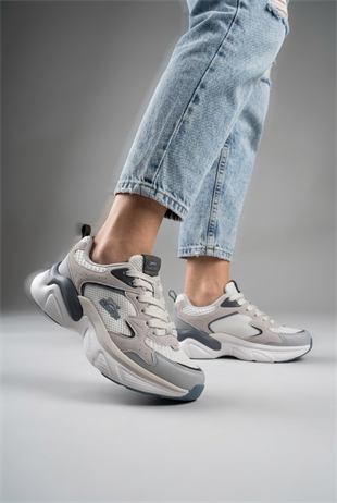 Slazenger Wind İthl Beyaz Gri Kadın Spor Ayakkabı