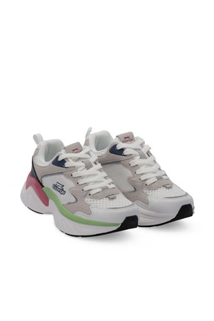 Slazenger Wind İthl Beyaz Lacivert Kadın Spor Ayakkabı