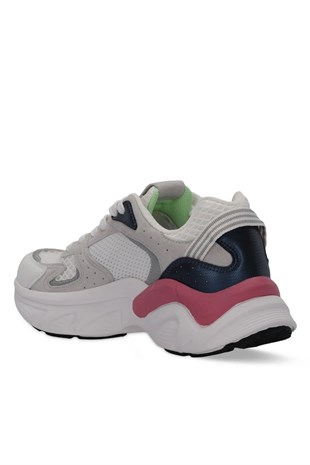 Slazenger Wind İthl Beyaz Lacivert Kadın Spor Ayakkabı