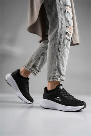 Slazenger Wise İthl Siyah Beyaz Kadın Spor Ayakkabı