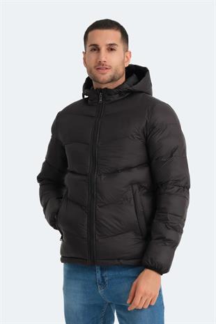 Slazenger World In Erkek Puffer Şişme Mont Siyah