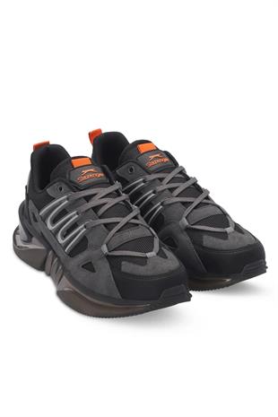 Slazenger Zalar Koyu Gri Siyah Erkek Günlük Sneaker Spor Ayakkabı SA24RE004 - 232