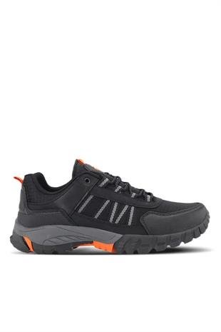 Slazenger ZEZE Erkek Siyah Turuncu Outdoor Günlük Spor Ayakkabı