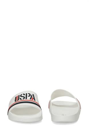 U.S Polo Assn. Band Erkek Deniz Plaj Havuz Terlik Beyaz