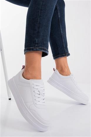 U.S Polo Assn. Suri Beyaz Kadın Sneaker Günlük Ayakkabı
