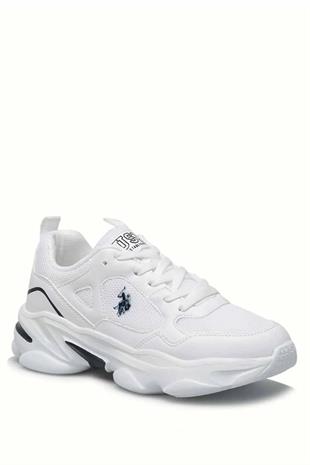 U.S. Polo Assn. Bob Beyaz Laci Kadın Sneaker Spor Ayakkabı