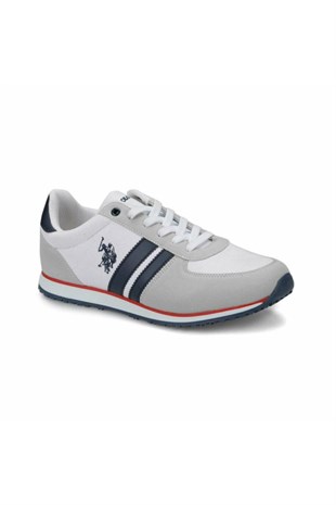 US Polo Assn. Plus 1FX Yaz Erkek Beyaz Günlük Spor Ayakkabı v1
