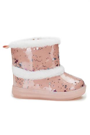 Vicco 220.B20K.108-114 Comet Pudra Işıklı Fermuarlı Kız Çocuk Bot Çizme Comet-Pudra