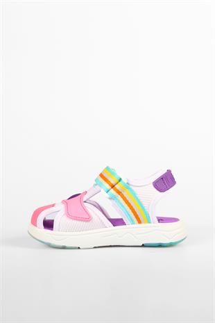 Vicco 332.P24Y.202-1106 Flow II Cırtlı Beyaz Saks Mavi Çocuk Sandalet