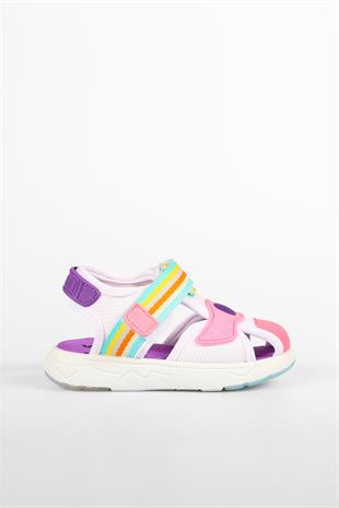 Vicco 332.P24Y.202-1106 Flow II Cırtlı Beyaz Saks Mavi Çocuk Sandalet