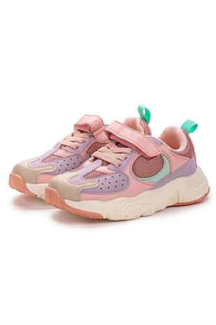 Vicco 346.P23K.118-114 Niro II Cırtlı Pudra Kız Çocuk Spor Ayakkabı Pudra