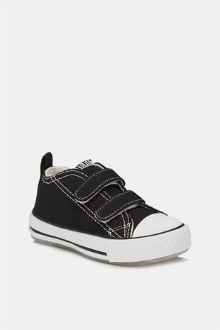 Vicco 925.P20Y.150-0211 Pino Işıklı Cırtlı Keten Siyah Beyaz Çocuk Günlük Ayakkabı