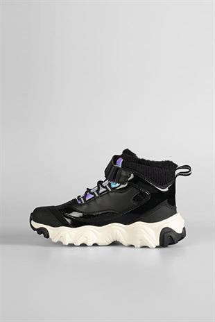 Vicco 946.P24K.423-02 Radus Cırtlı Siyah Kız Çocuk Bot