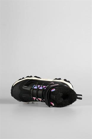 Vicco 946.P24K.423-02 Radus Cırtlı Siyah Kız Çocuk Bot