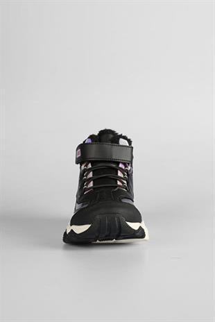 Vicco 946.P24K.423-02 Radus Cırtlı Siyah Kız Çocuk Bot