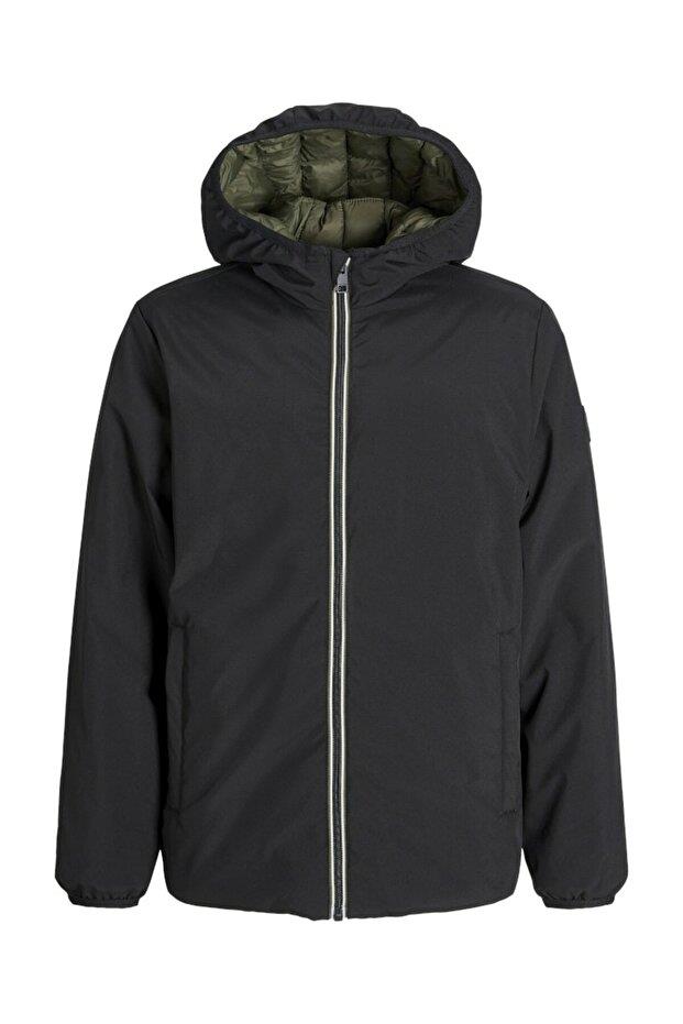 Jack & Jones JJEBROOK REVERSIBLE Erkek Çift Taraflı Mont Siyah 12278780