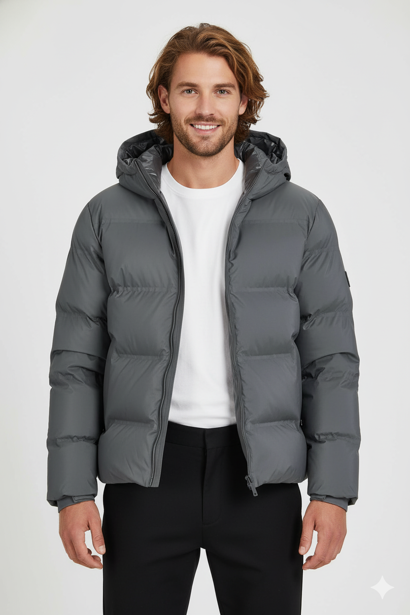 Jack & Jones JJKAITO PUFFER JACKET BF Erkek Mont Koyu Gri 12282300