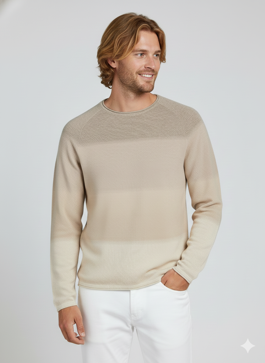 Jack & Jones JJEHILL KNIT Bej Erkek Sweat Kazak 12157321