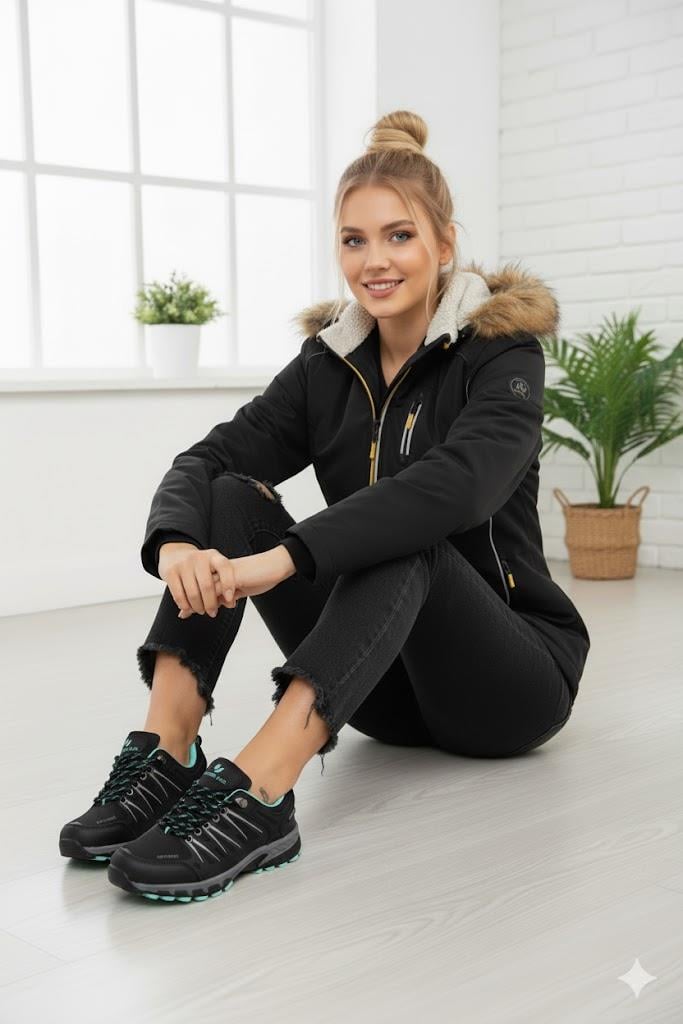 Hammer Jack Waterproof Kadın Ayakkabı Siyah Turkuaz 102 19905 G