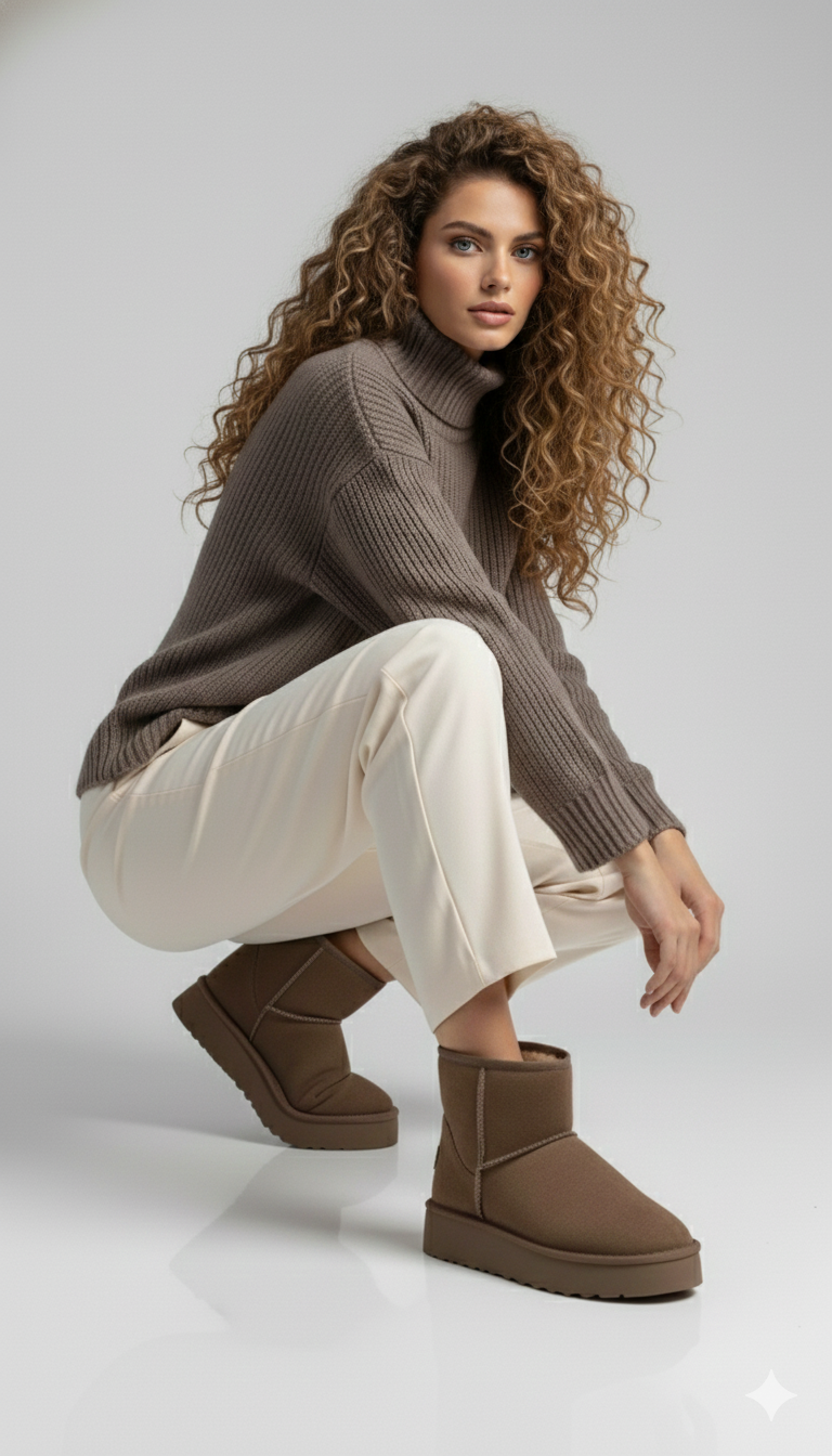 Pierre Cardin Kadın İçi Peluş Süet Vizon Yüksek Taban Günlük Bot 52710