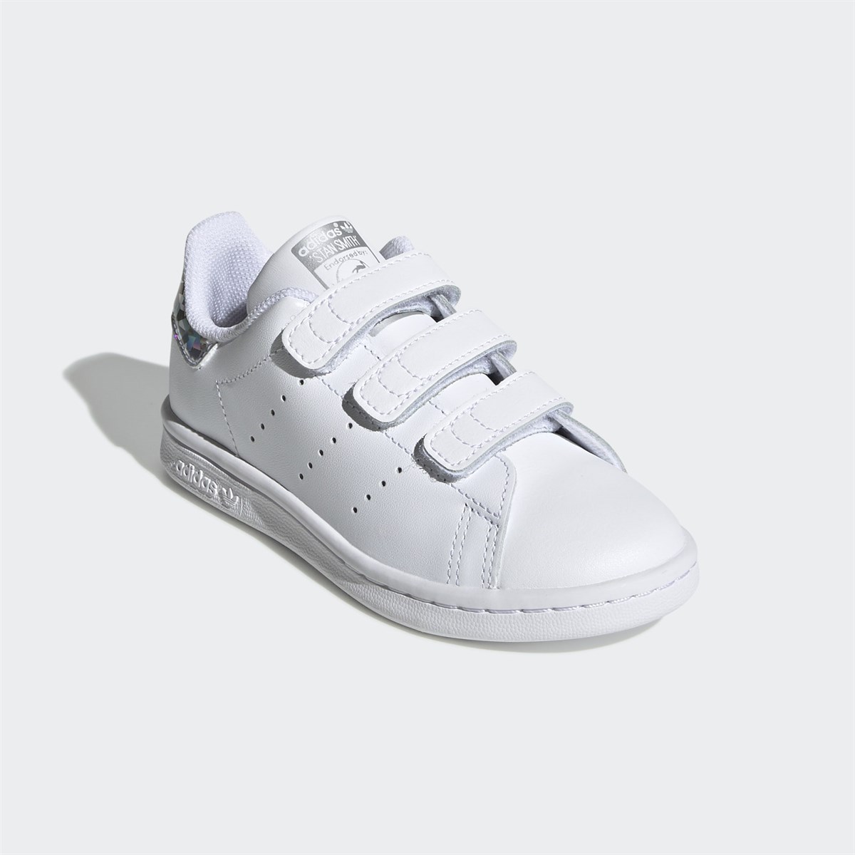 Adidas Stan Smith Çocuk Beyaz Cırtlı Spor Ayakkabı EE8484