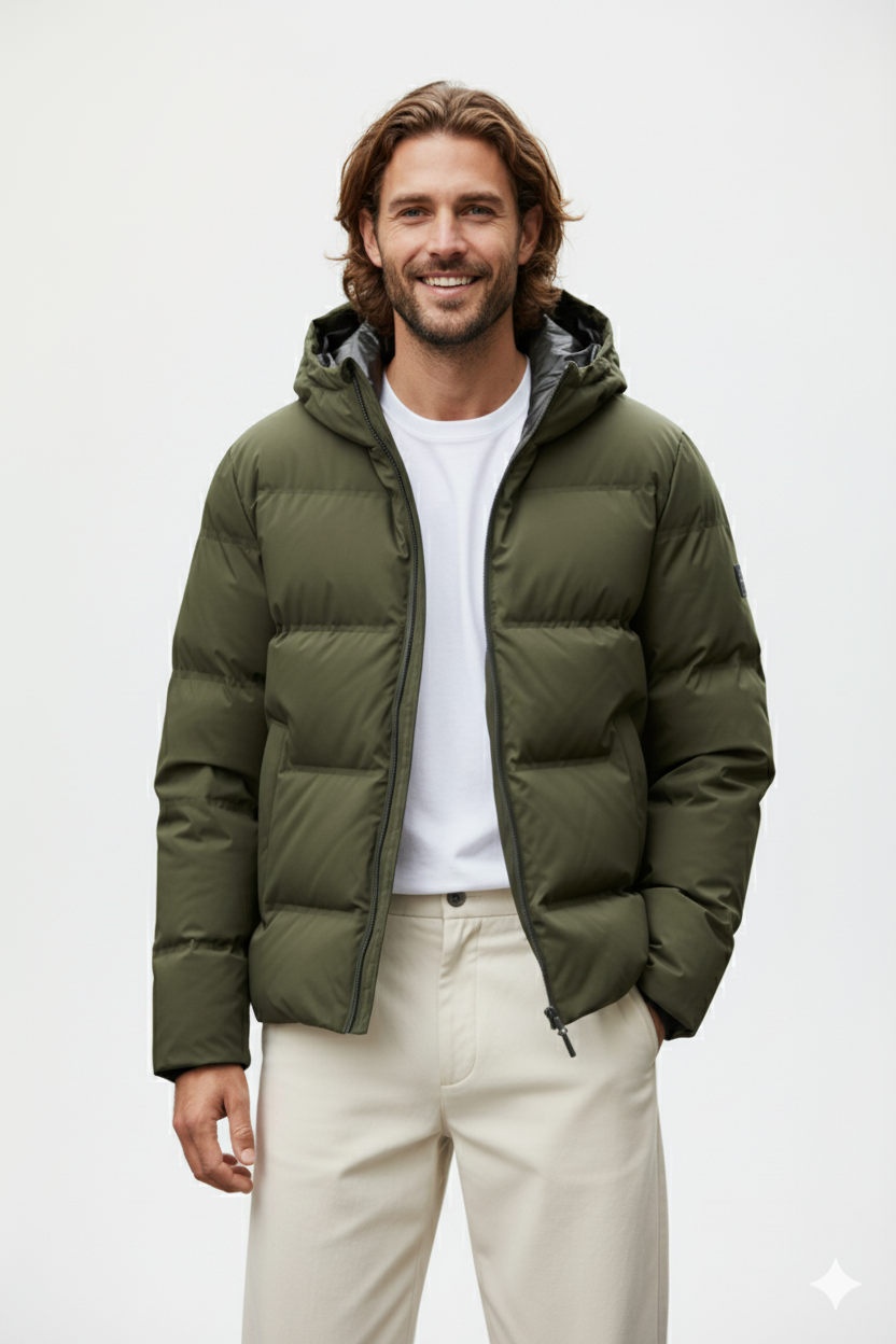 Jack & Jones JJKAITO PUFFER JACKET BF Erkek Mont Haki 12282300