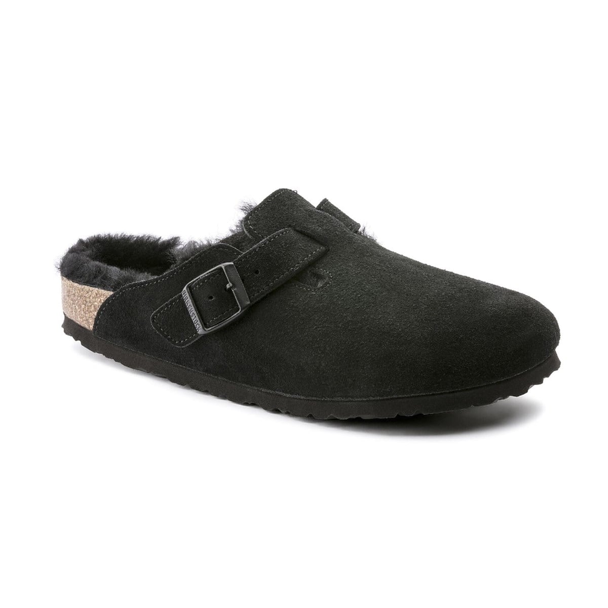 Birkenstock Boston Fell VL Laf Kadın Ev Terlik Siyah 259883 v1