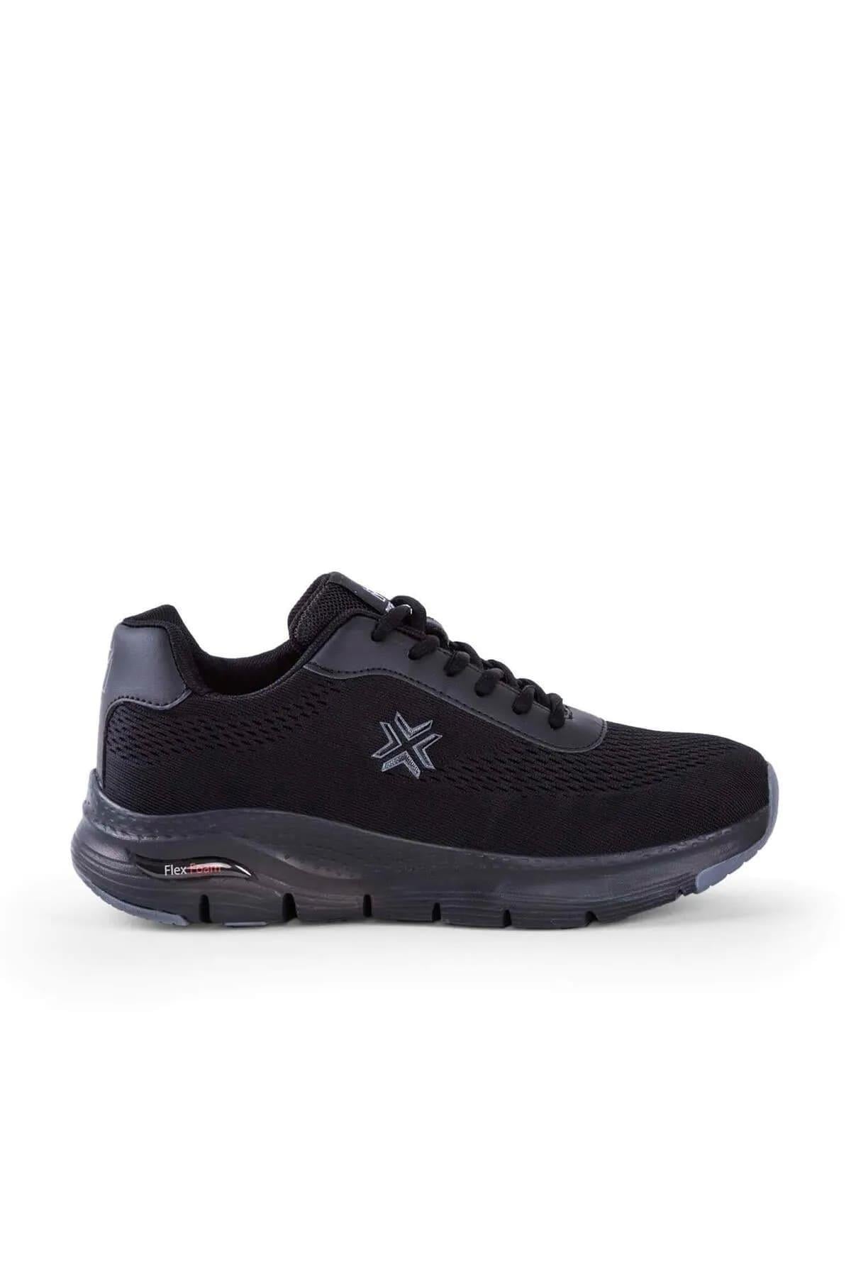 BUCKHEAD 4321 Timar Büyük Numara Siyah Erkek Comfort Sneaker Spor Ayakkabı v2