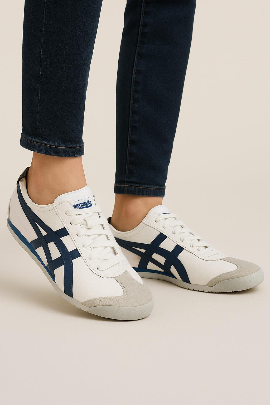 eTayger E-2002-2058 Beyaz Lacivert Unisex Sneaker Spor Ayakkabı v1