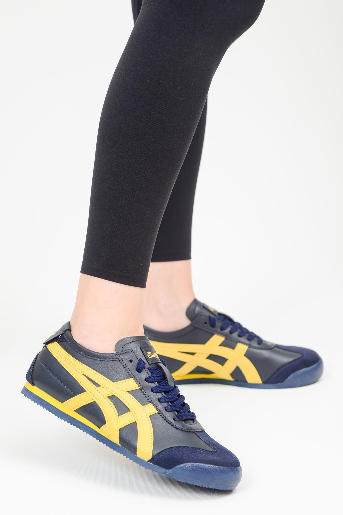 eTayger E-2014-2061 Lacivert Sarı Unisex Sneaker Spor Ayakkabı v1