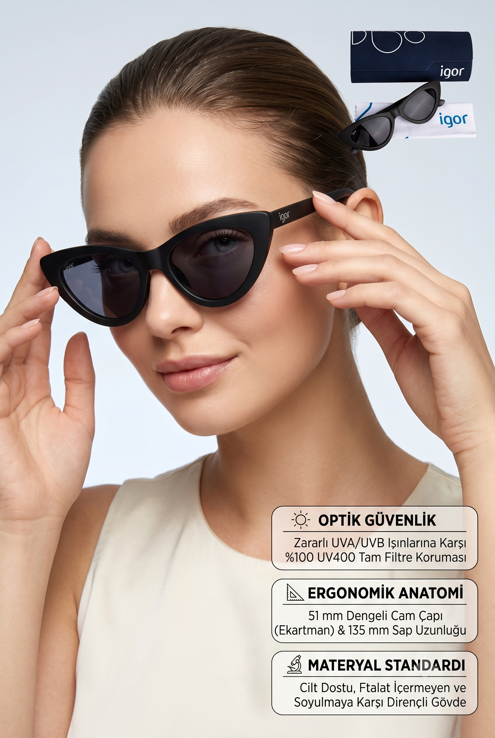Igor Peggy SS258 Kadın Güneş Gözlüğü Negro SS258-C193