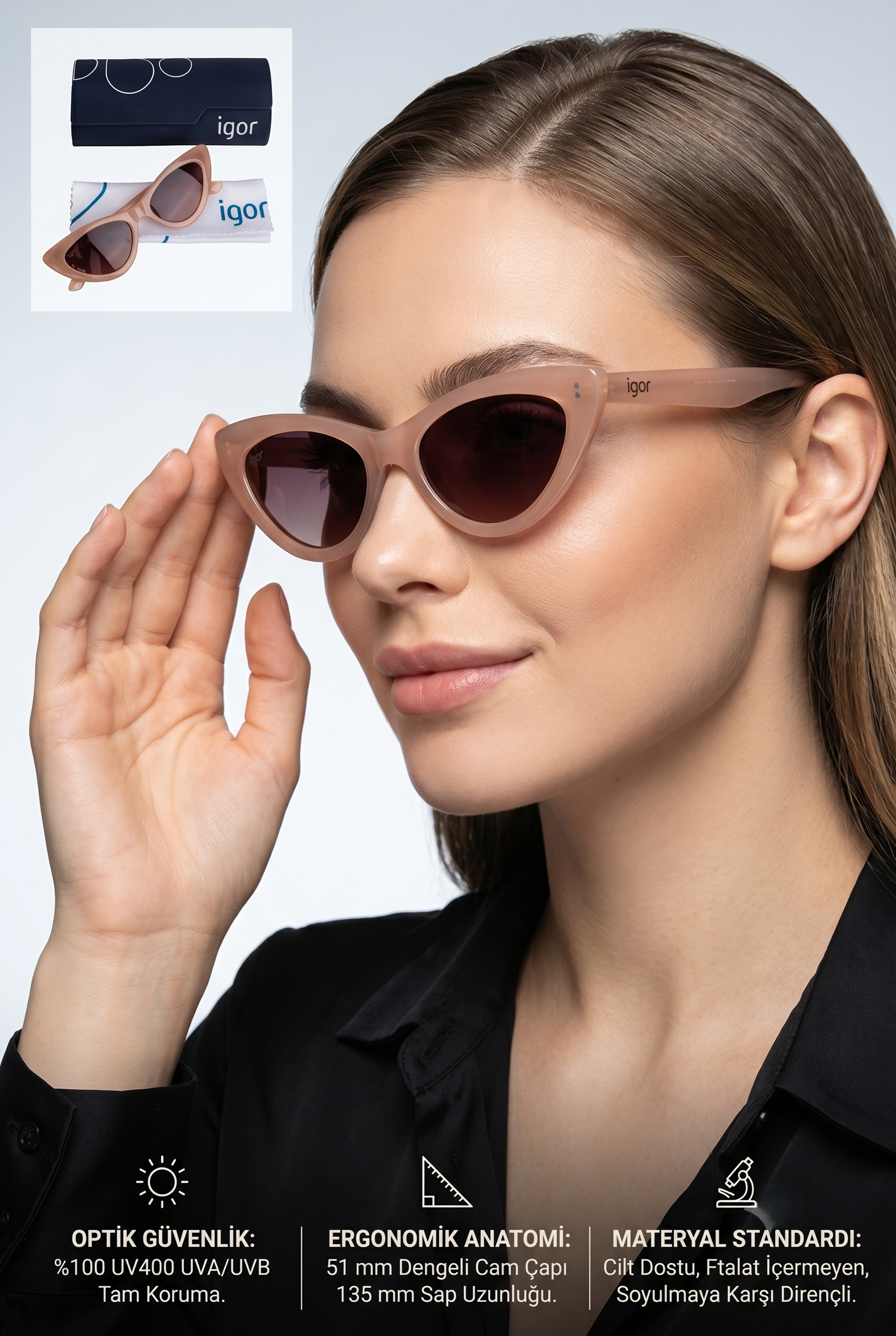 Igor Peggy SS258 Kadın Güneş Gözlüğü Rosa SS258-C1096