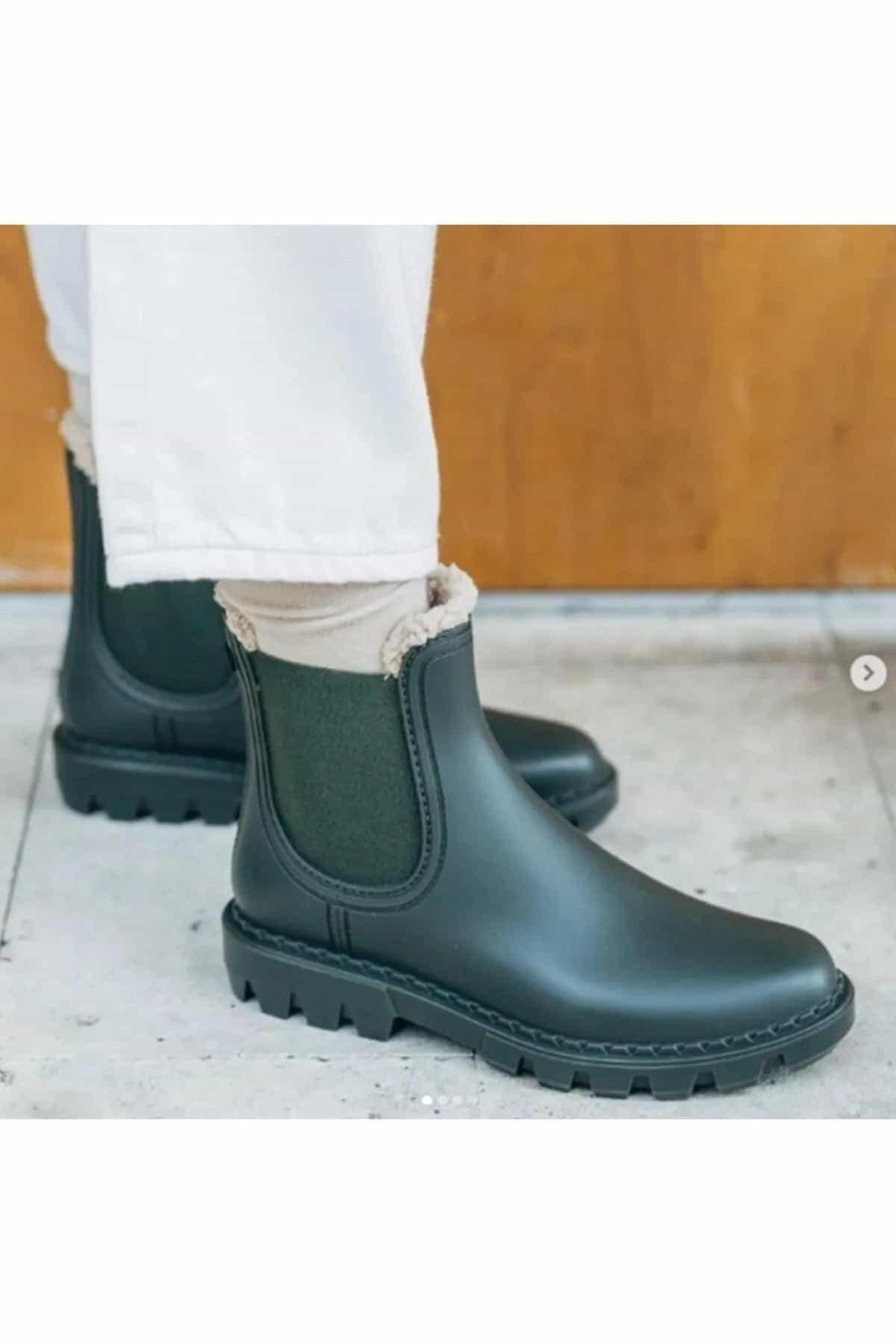 Igor Rock Borreguito Kaki Haki Kürklü Kadın Bot W10320-042