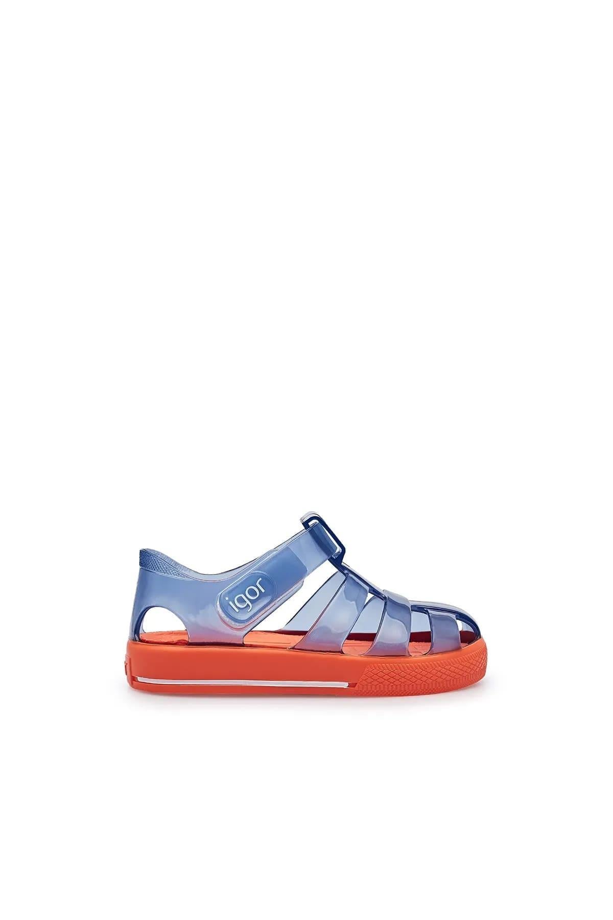 İgor Star Bicolor Bebek Çocuk Sandalet Ayakkabı Marino Naranja S10270 016