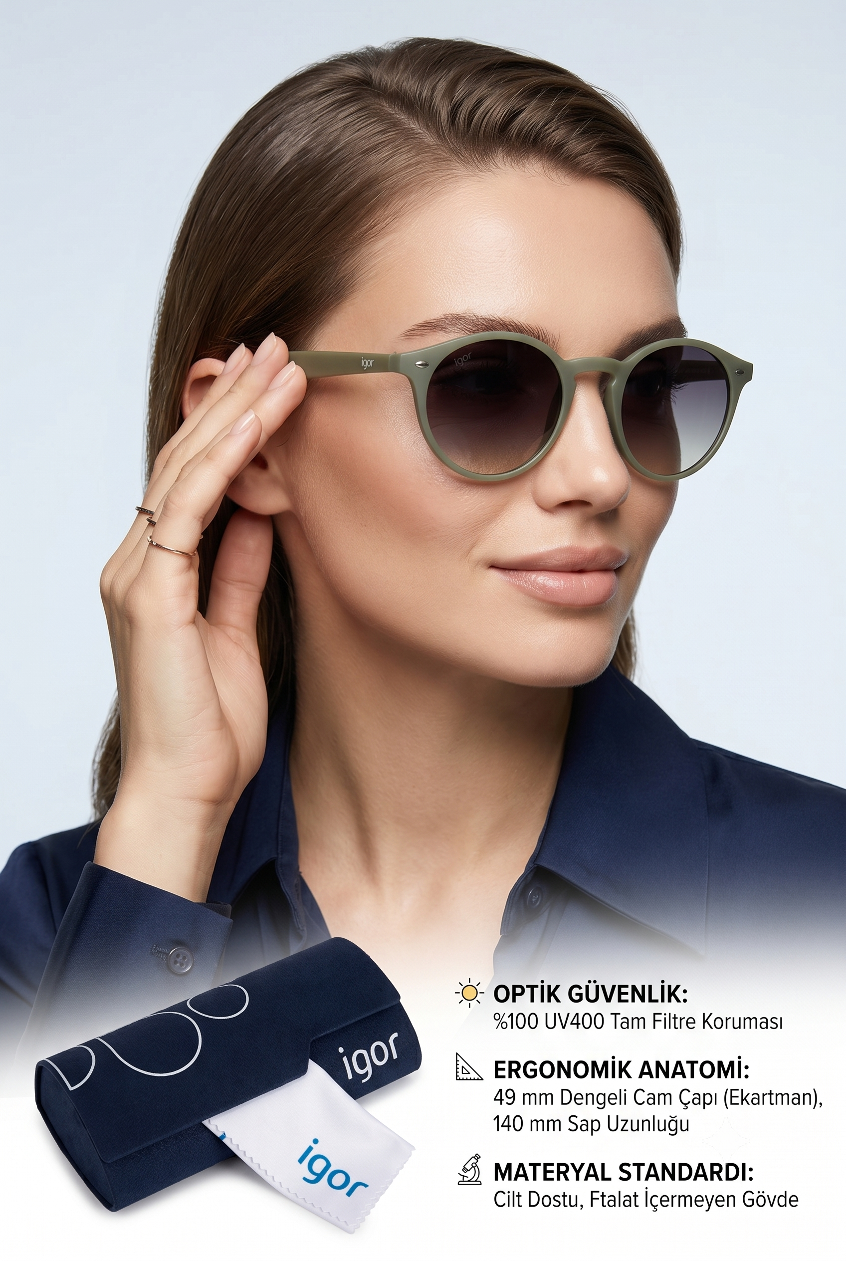Igor Syga SS220 Kadın Güneş Gözlüğü Verde SS220-C1116