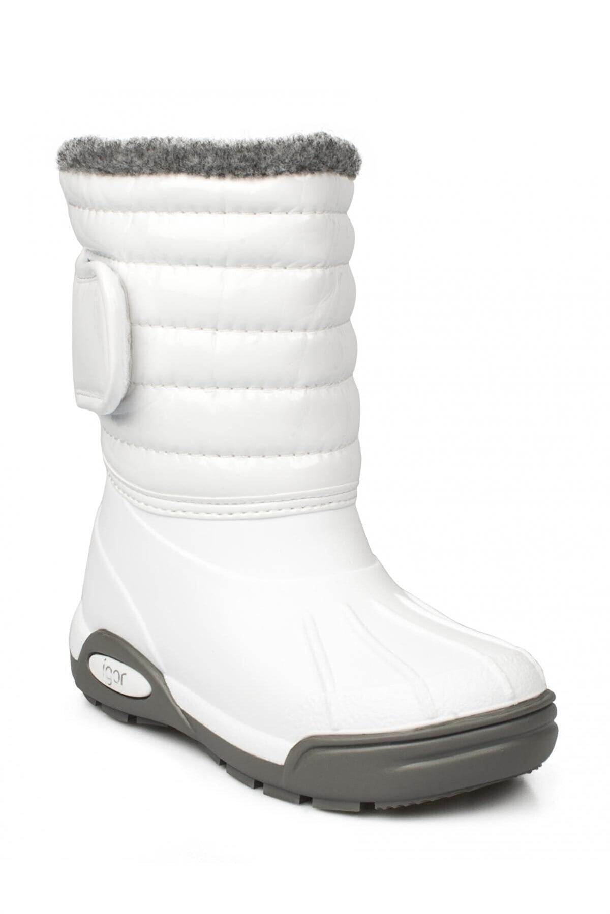 Igor Topo Ski Charol Blanco Çocuk Kürklü Beyaz Yağmur Kar Çizmesi W10168-001 v1