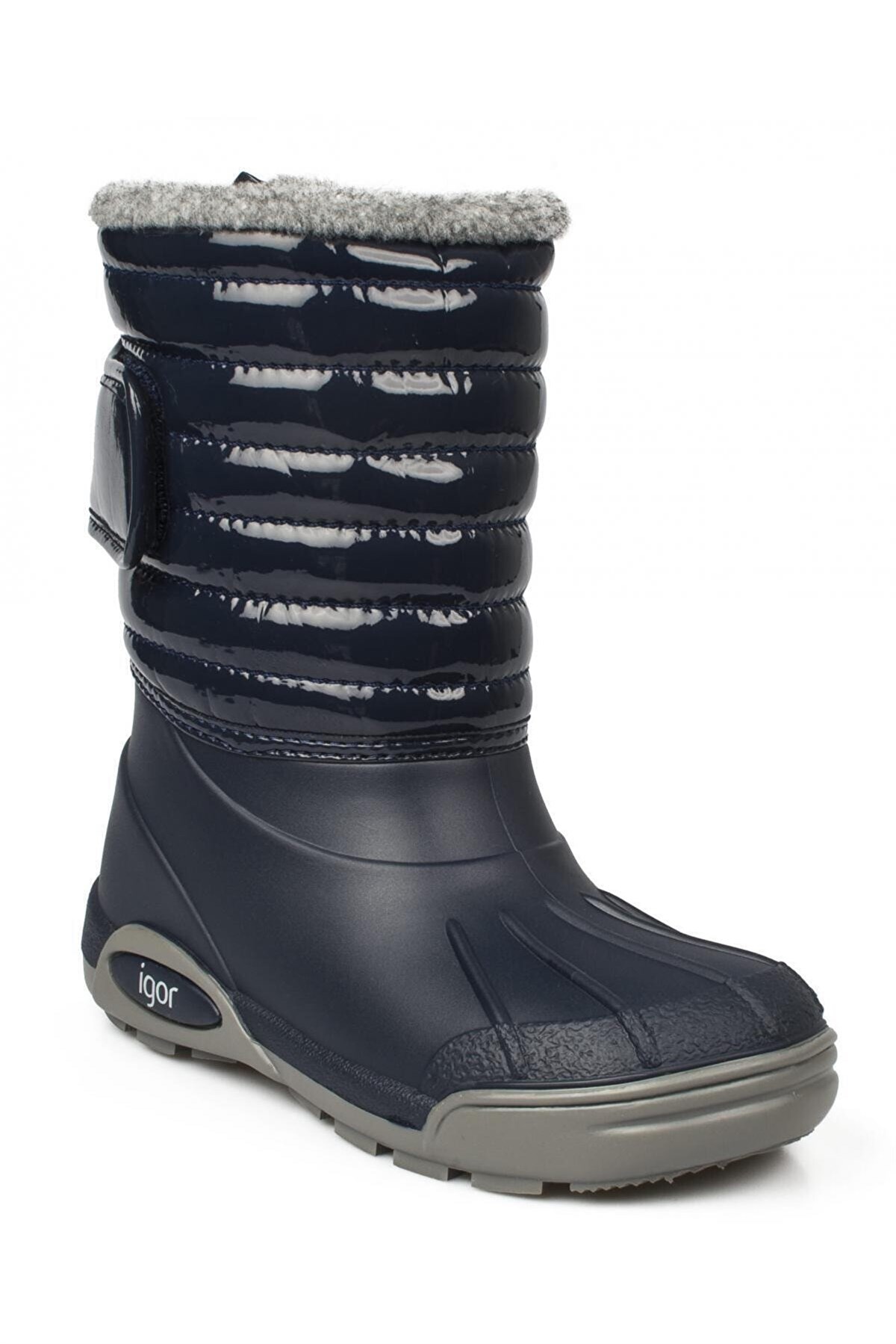 Igor Topo Ski Charol Marino Çocuk Kürklü Lacivert Yağmur Kar Çizmesi W10168-003 v1