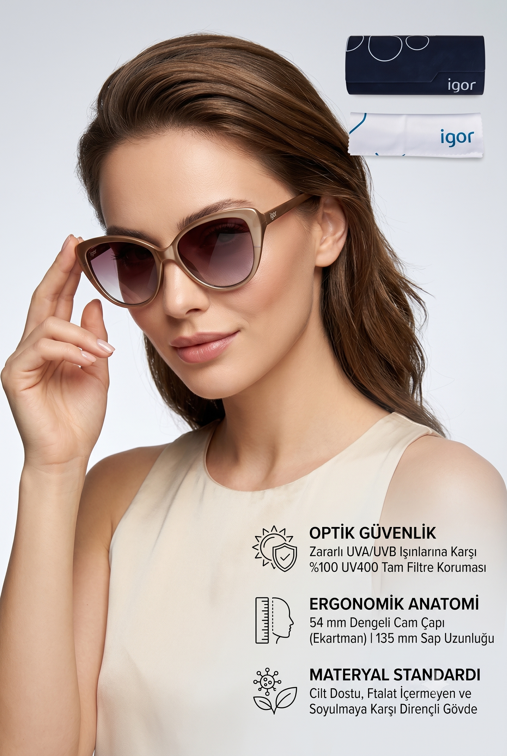 Igor Vandy SS272 Kadın Güneş Gözlüğü M.Platino SS272-C1114