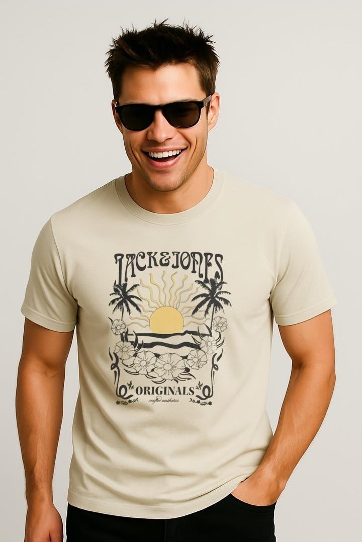Jack & Jone JORCALIFA Logolu Celadon Tint Tişört 12286108 v1