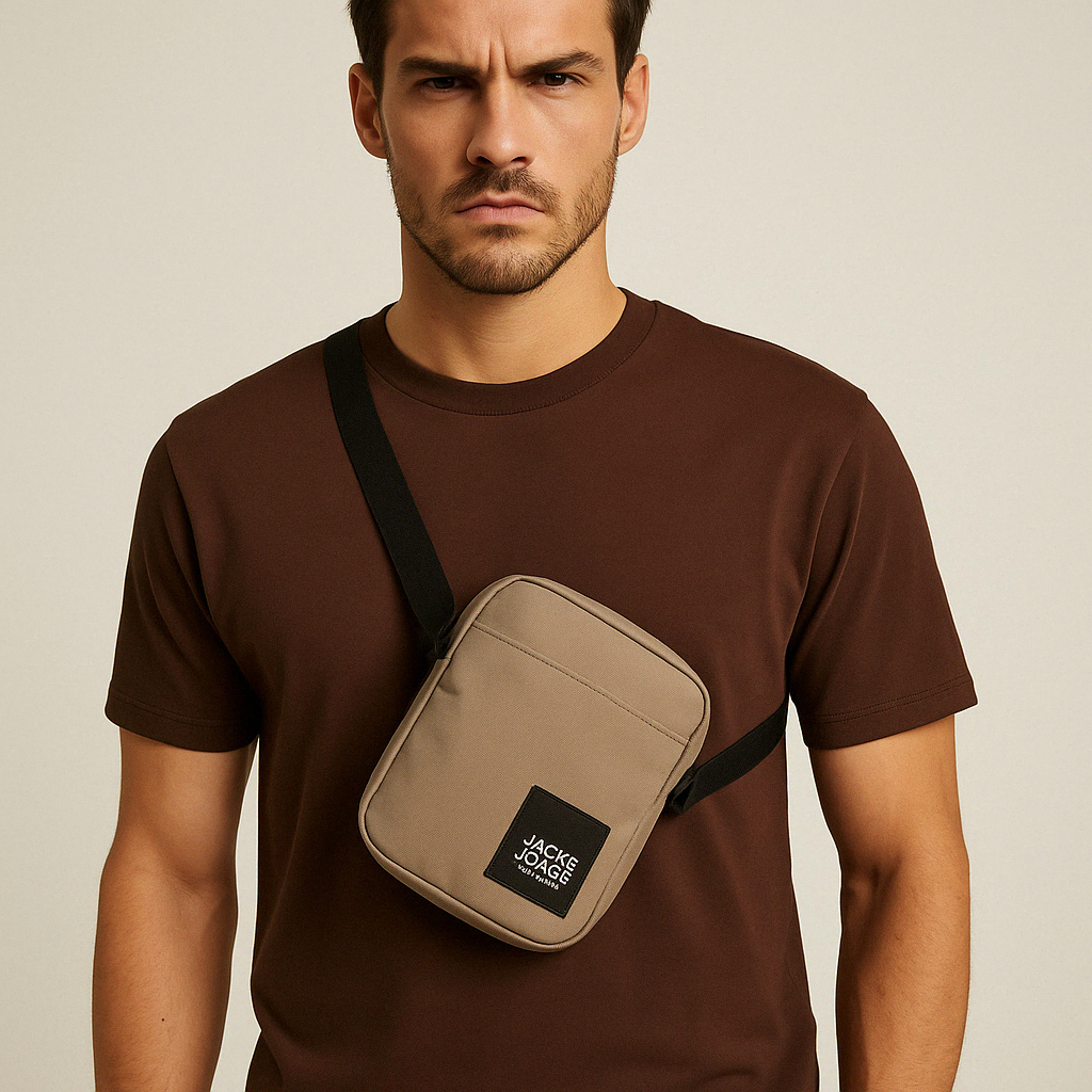 Jack & Jones JACJAMIE Küçük Çapraz Omuz Çantası Bej 12158443 v1
