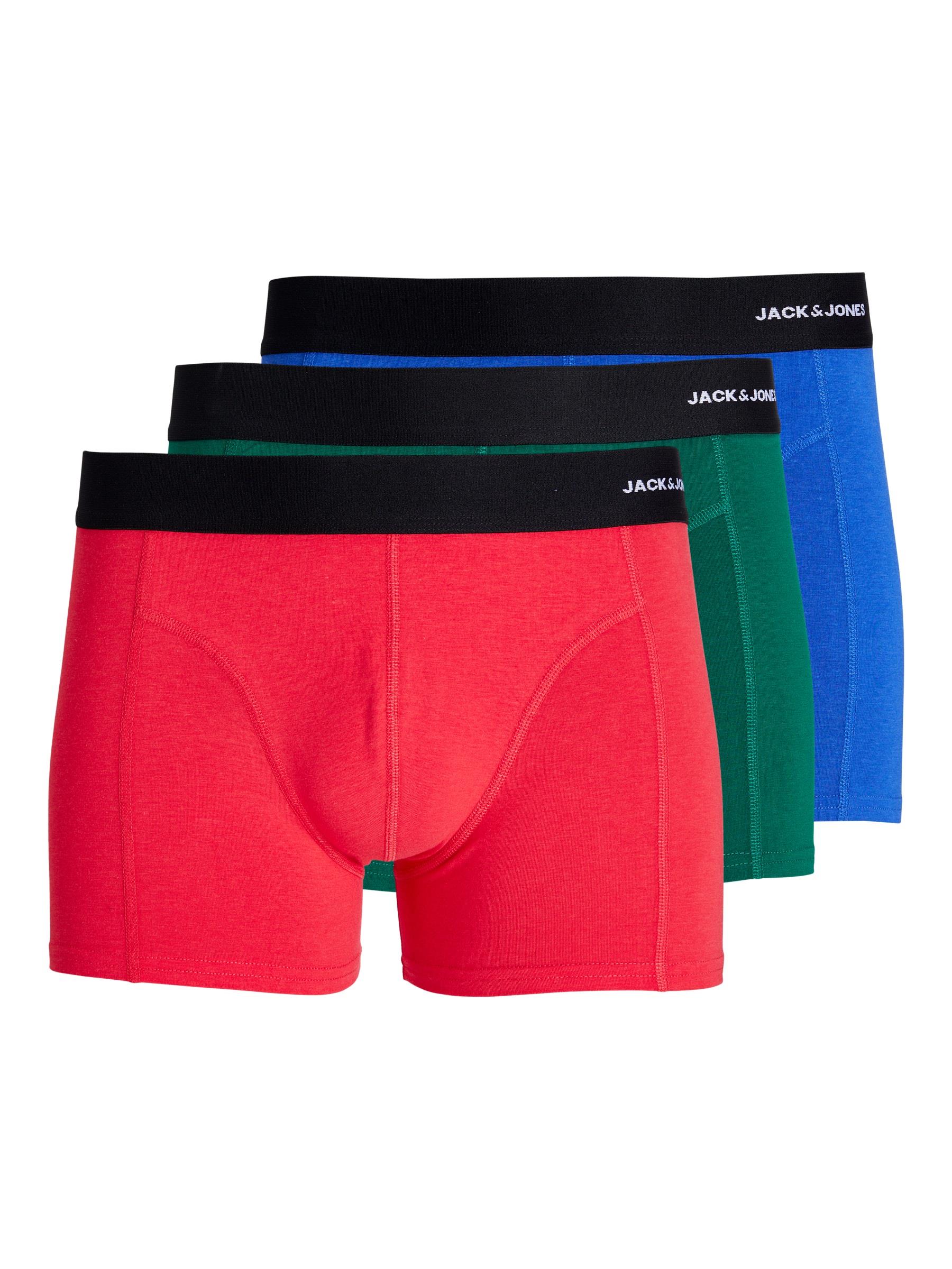 Jack & Jones JACLUCAS BAMBOO Erkek 3 Lü Set Mavi Kırmızı Yeşil Boxer 12240403 v1