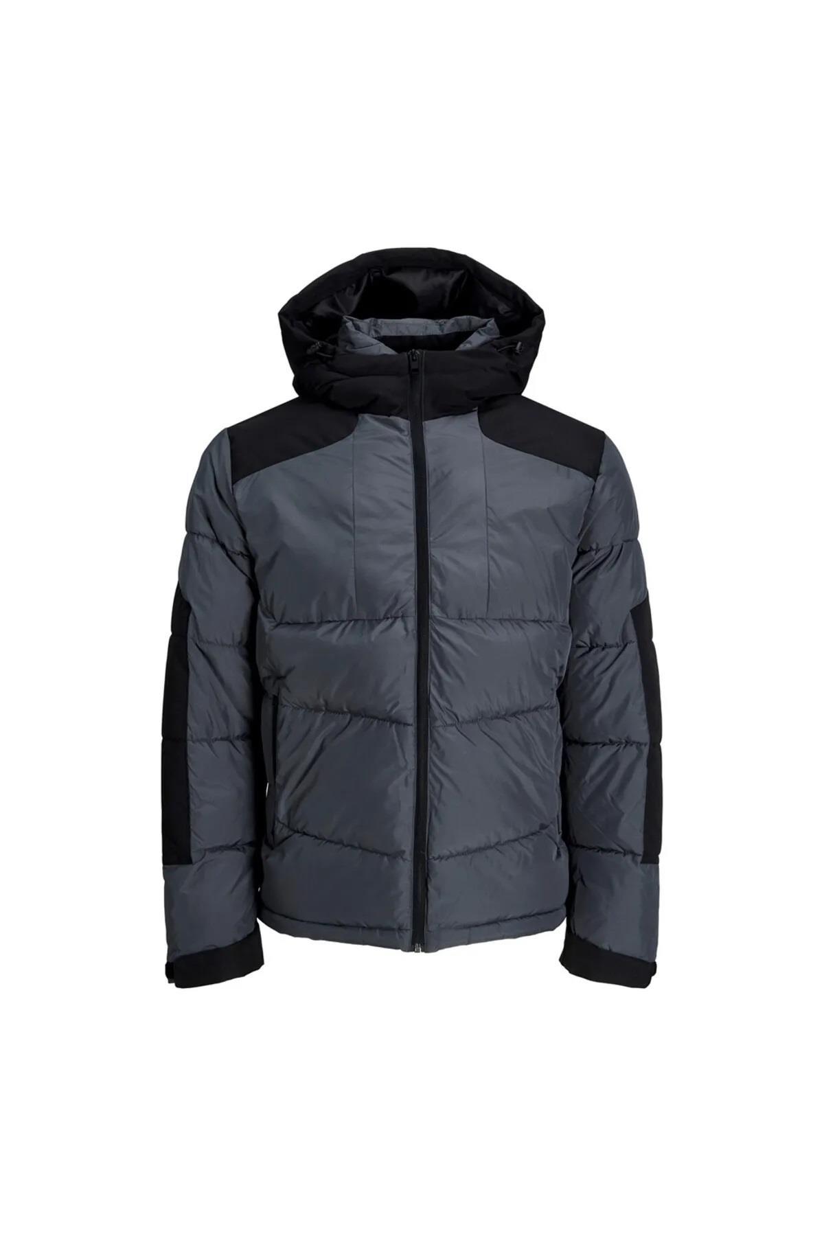 Jack & Jones JCOOTIS PUFFER SN Soğuk Geçirmez Erkek Mont Kaban Asphalt 12239001 v1