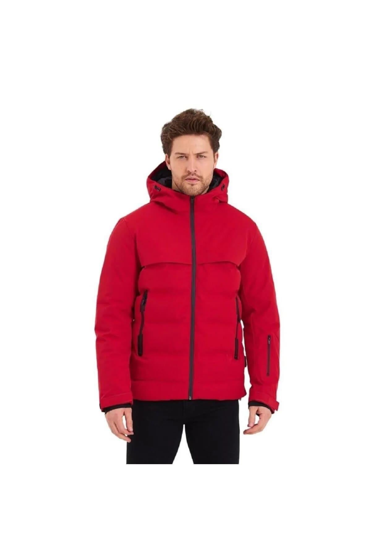 Jack & Jones Jcotarwin Puffer Soğuk Geçirmez Erkek Mont Kaban Kırmızı 12225287 v1