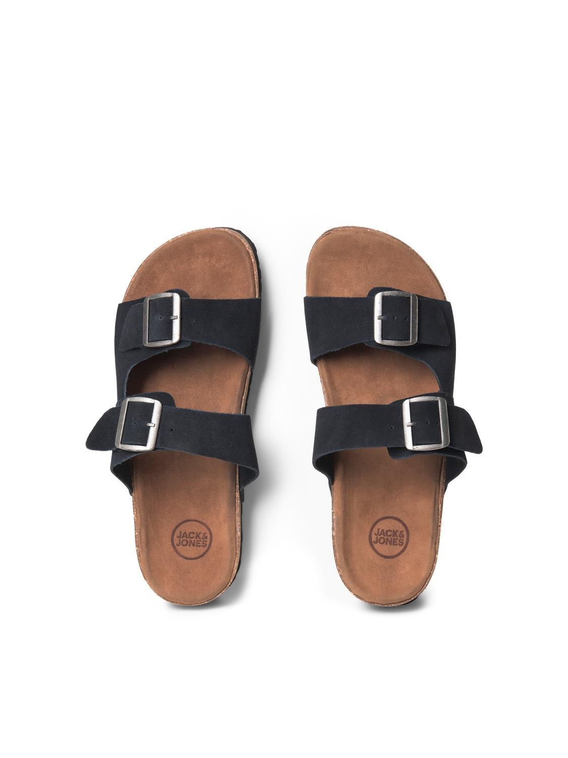Jack & Jones JFWLOUIS Arizona Suede Terlik 12231428 Lacivert v1