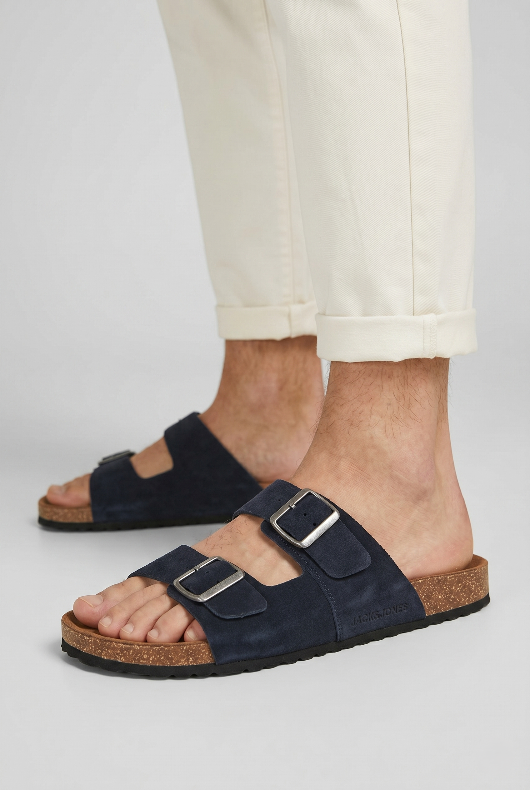 Jack & Jones JFWLOUIS Arizona Suede Terlik 12231428 Lacivert