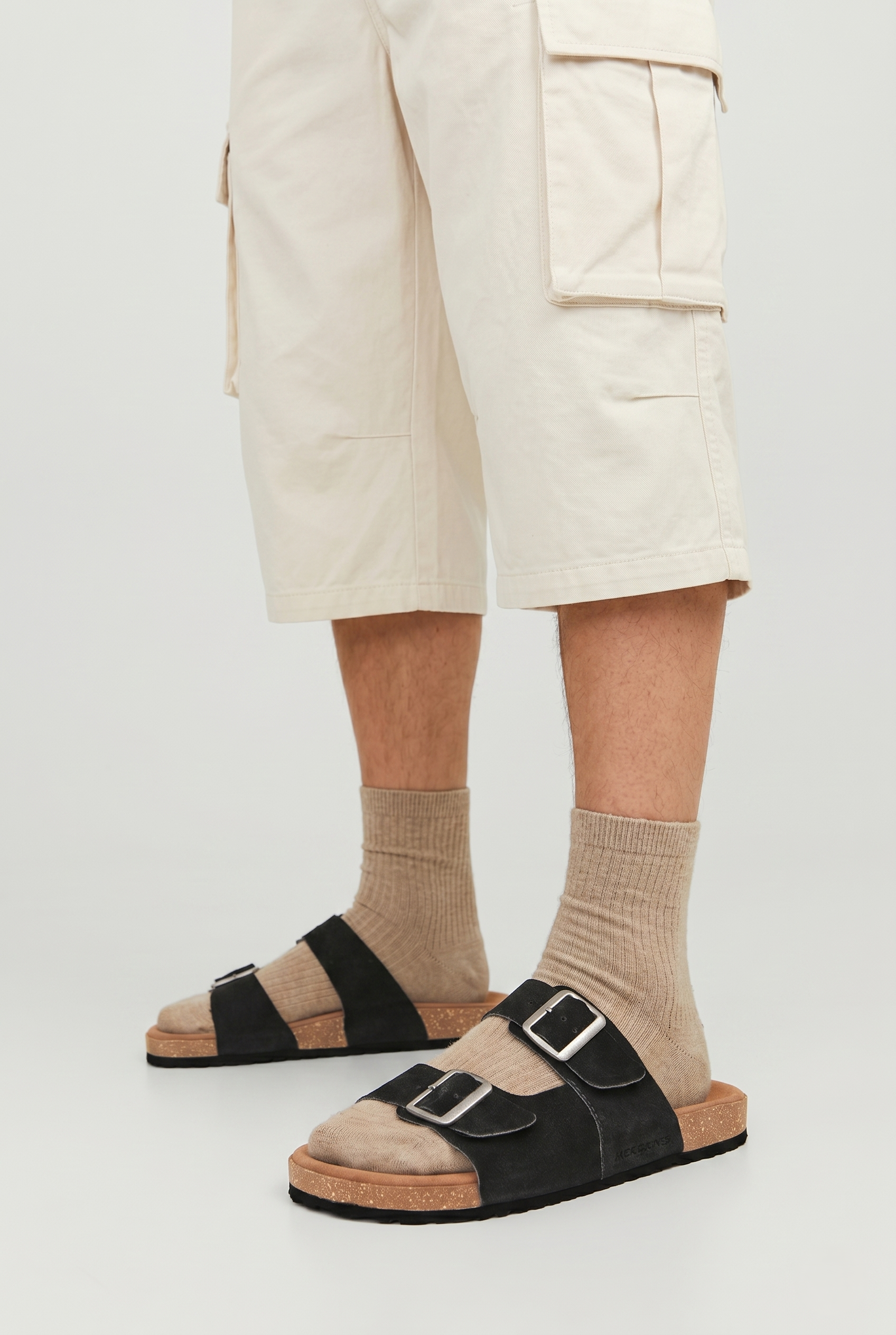 Jack & Jones JFWLOUIS Arizona Suede Terlik 12231428 Antrasit