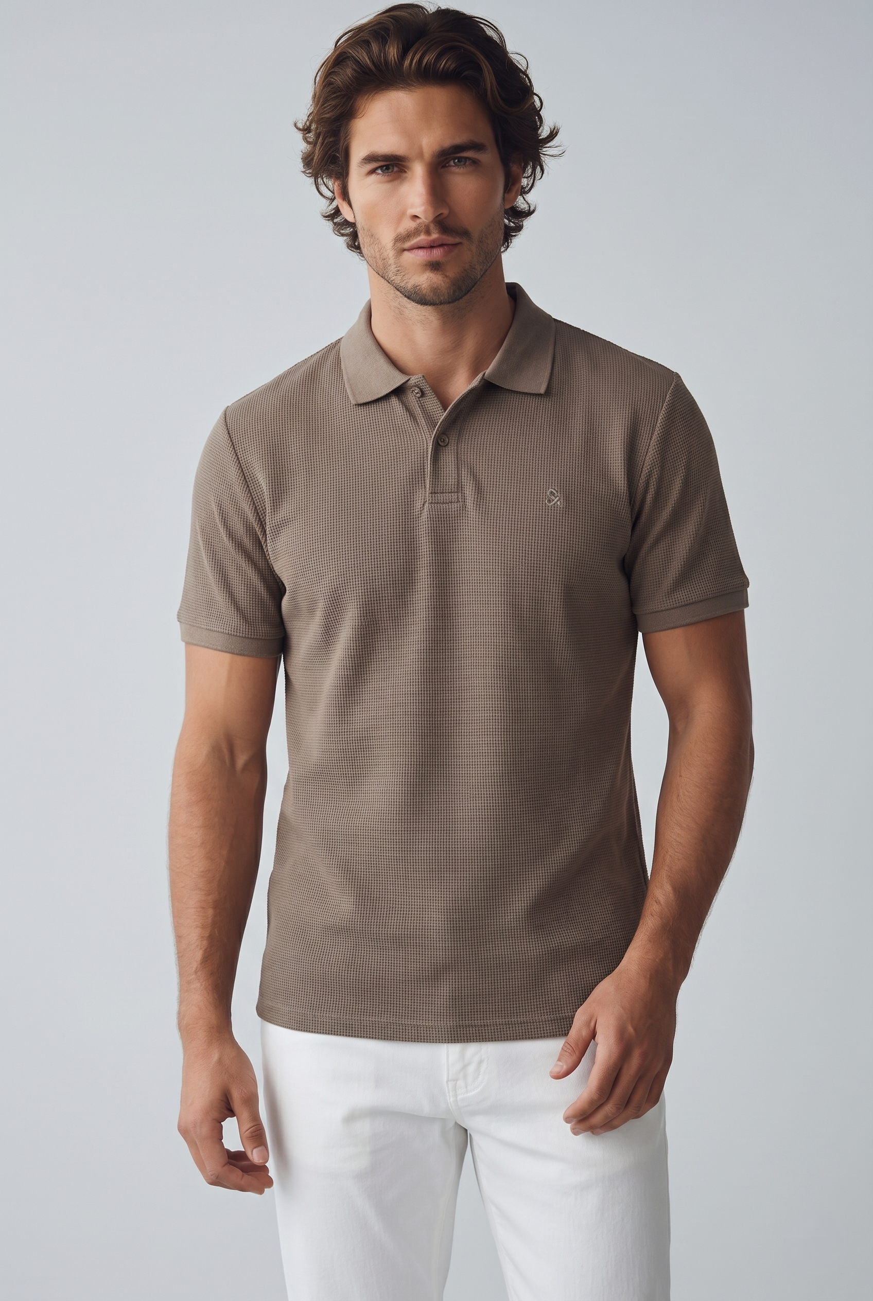 Jack & Jones Jjeaustin Polo Yakalı Kahverengi Tshirt 12268130