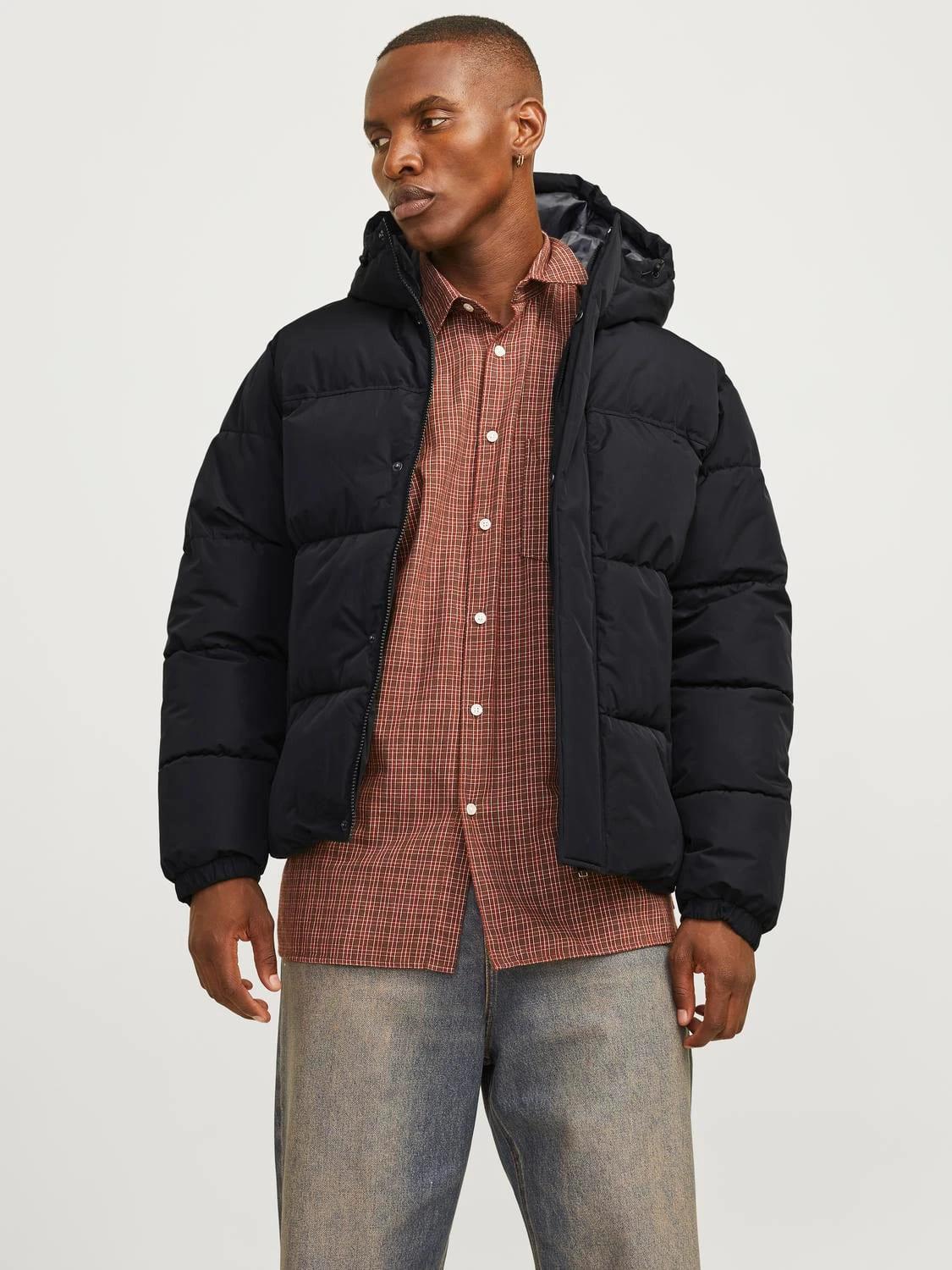 Jack & Jones JJEBRADLEY PUFFER JACKET Erkek Şişme Mont Siyah 12256974 v1