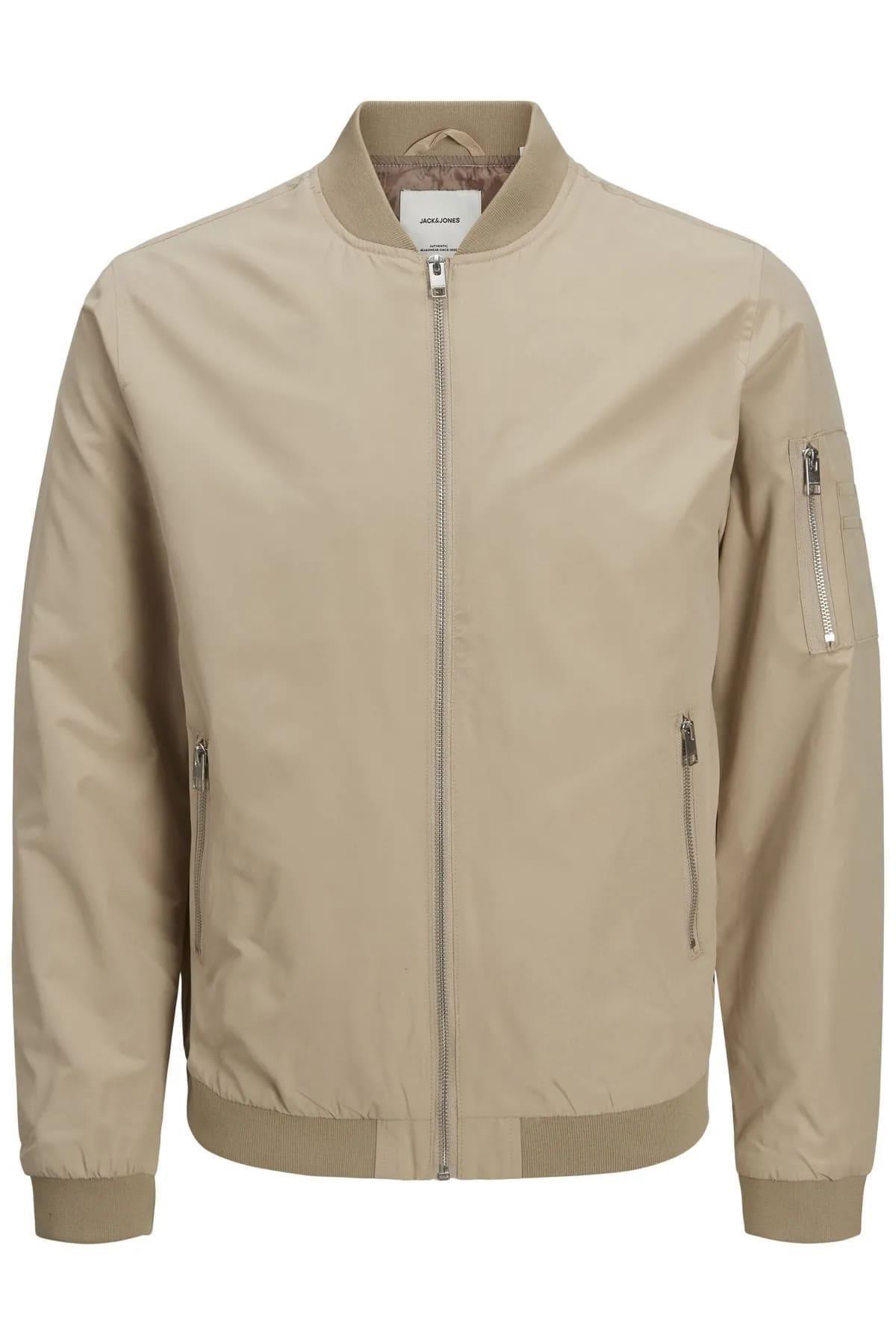 Jack & Jones JJERUSH BOMBER Erkek Mevsimlik Mont Bej 12165203